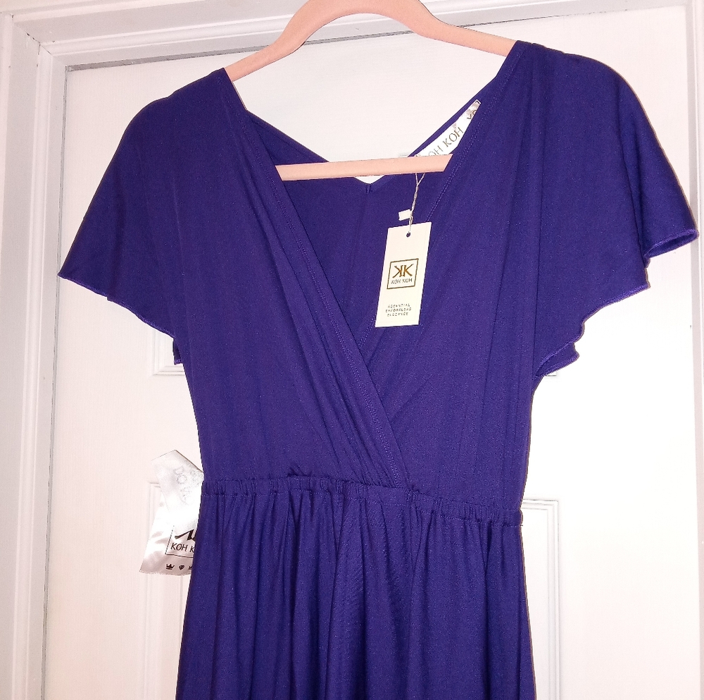 Long Purple Bridesmaid Formal Dress